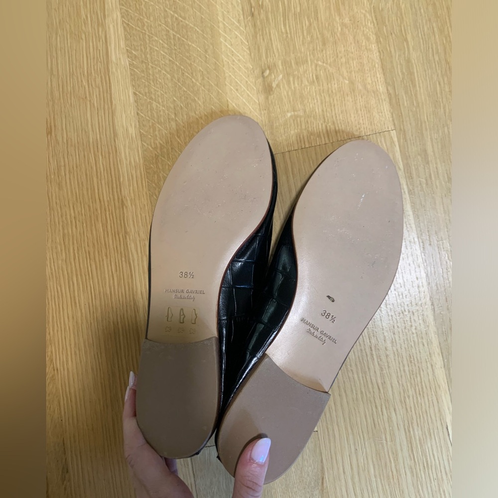 Black leather loafers- Mansur Gavriel - Picture 5 of 8